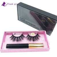 flash girl 5d w series w 45 soft mink magnetic eyelashes and eyeliner suit
