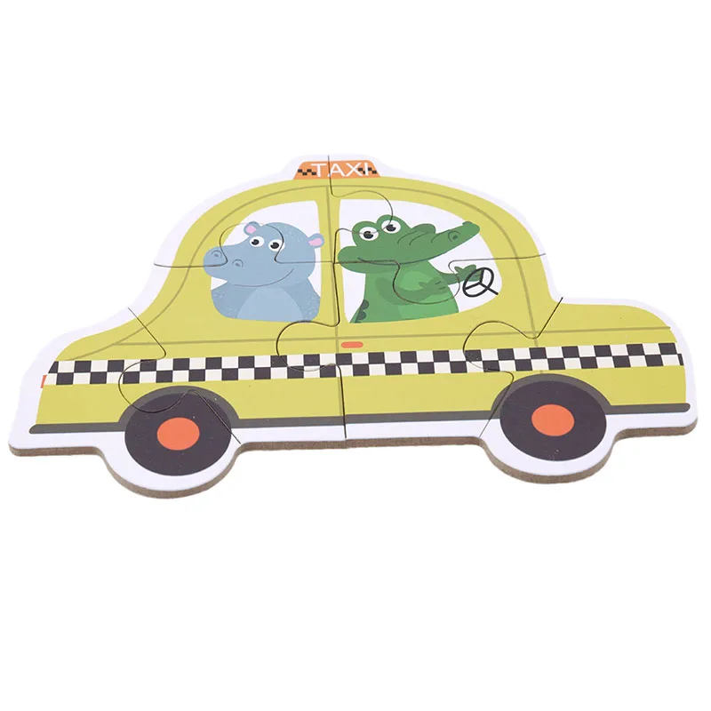 

Baby New Early Education Flat Puzzle Montessori Toy Animal Cute Cartoon Puzzles Wooden Puzzles For Children Kids
