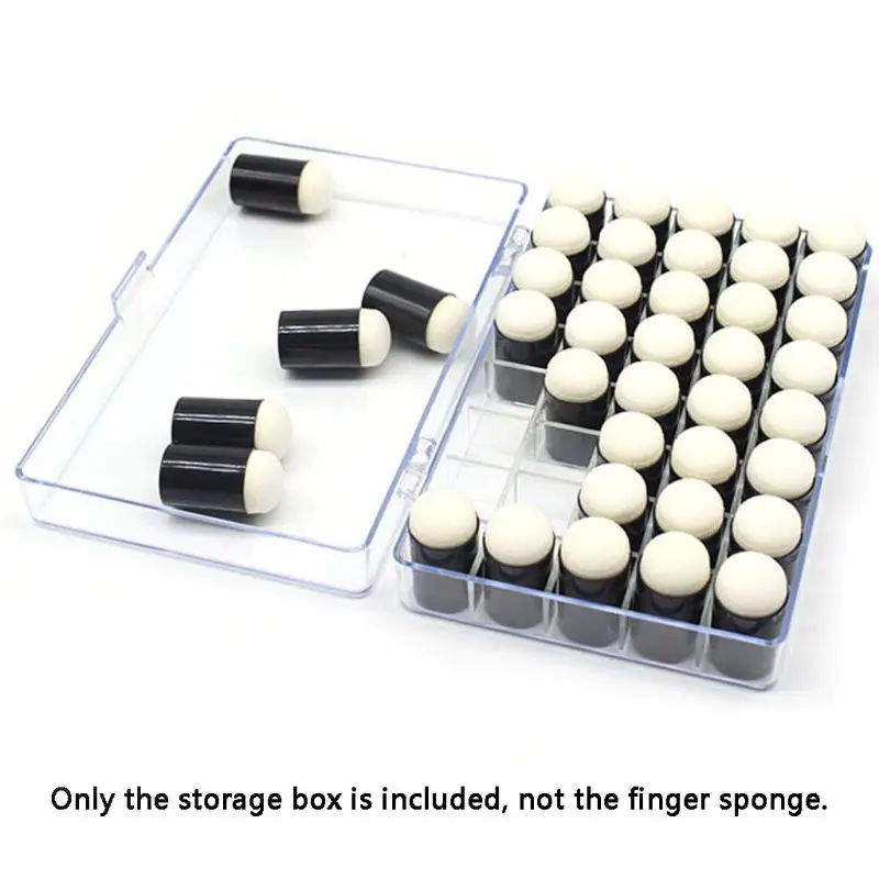 

40 Compartment Storage Box Transparent Plastic Nail Art Jewelry Case Rings Display Organizer 72XF