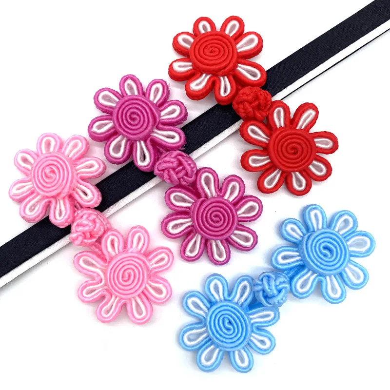 5 пар китайская застежка лягушка с бусинами пуговица Узелок чонсам ручная работа