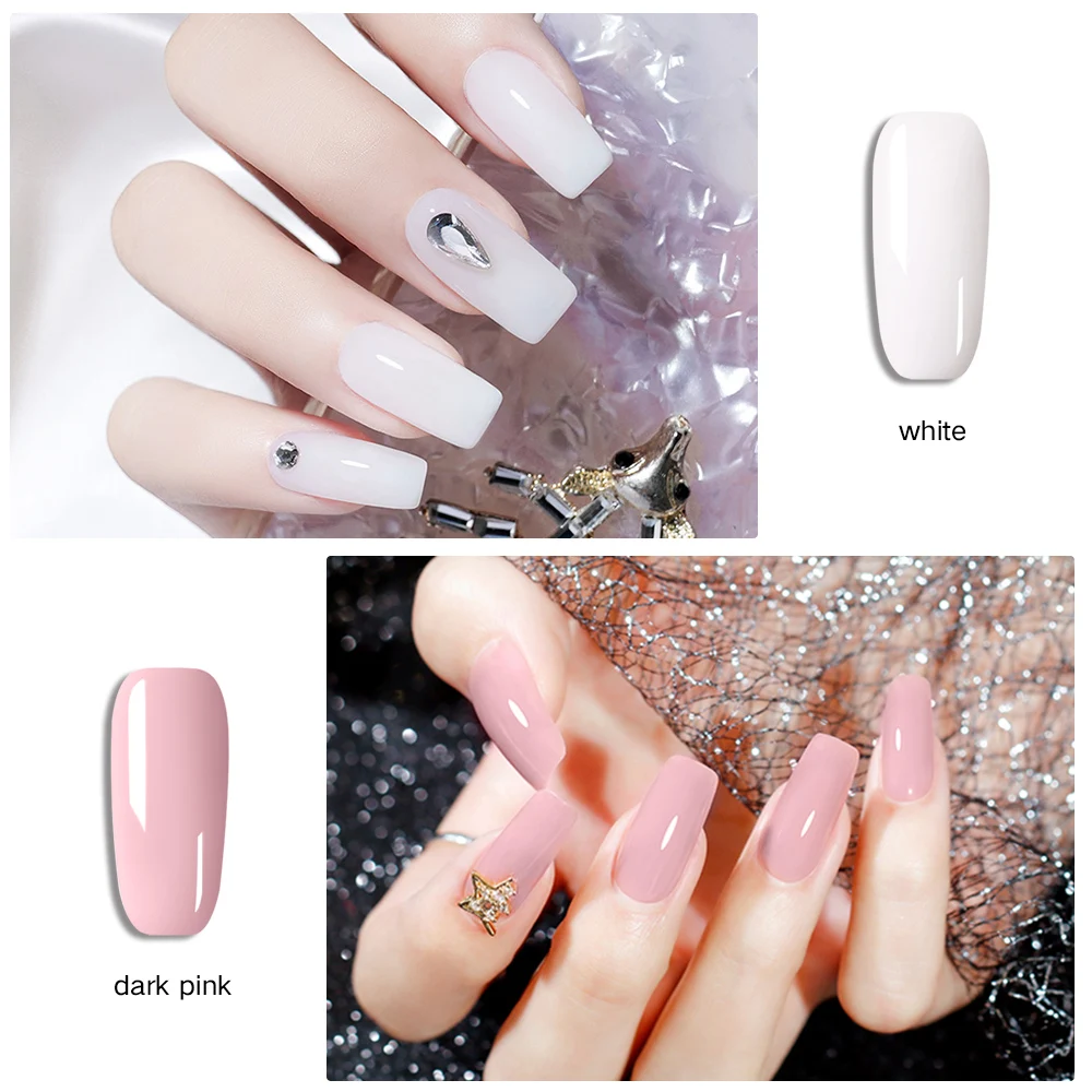 

IBCCCNDC Nails Extensions Poly UV Builder Gel Nail Polish Lacquer 15ml Nail Art Design Nail Tips Slip Solution Brush