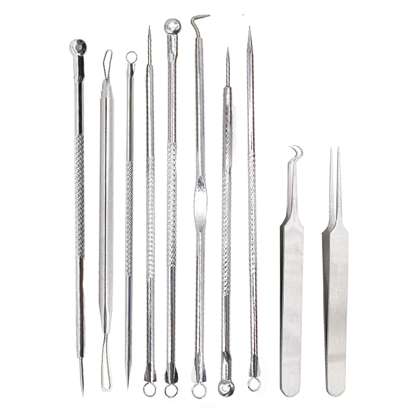 

Stainless Steel Blackhead Comedone Acne Blemish Extractor Remover Skin Care Face Pore Cleaner Acne Needles Remove Tools