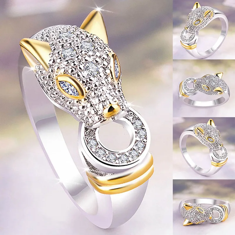 Золотистое и модное женское кольцо необычное с кубическим цирконием модные