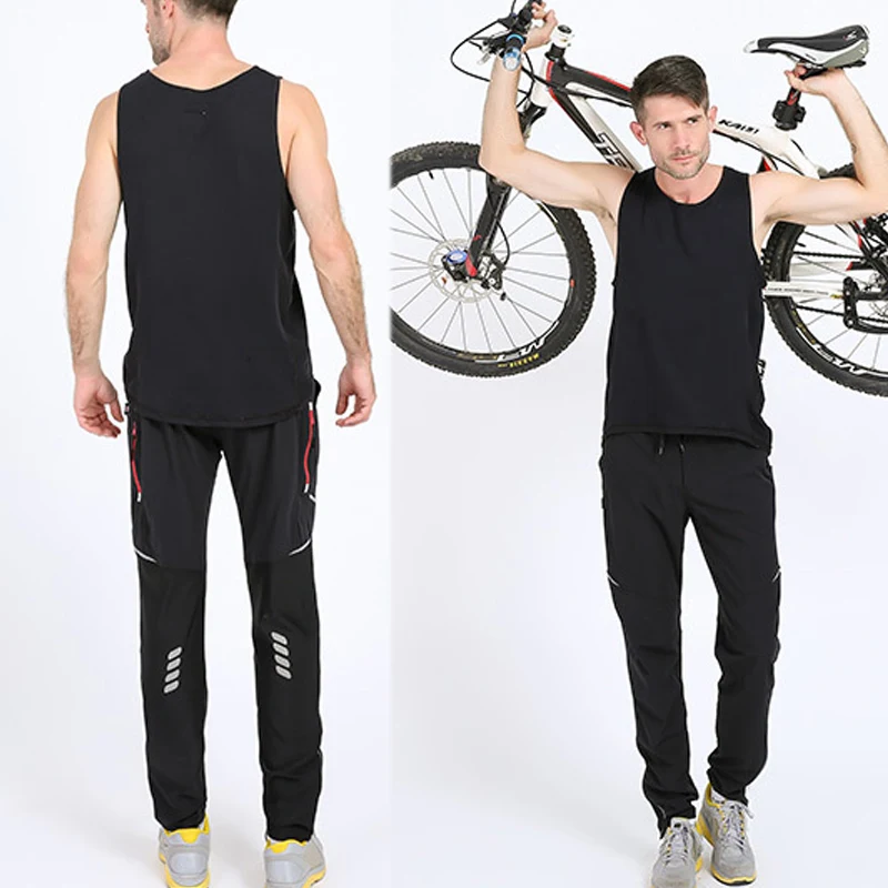 

Mens Bike Pants Windproof Athletic Pants for Outdoor Sports Quick Dry Trouser Casual FEA889