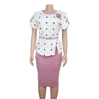 popodion mother of the bride dress african womens dot mothers wear set tops skirt two piece mother of the bride rom80164