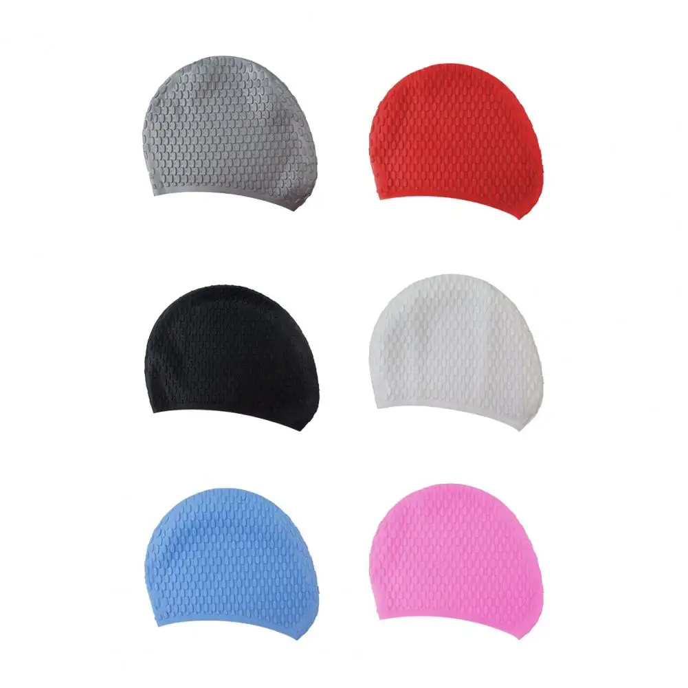 

50%HOTSwimming Cap Unisex Waterproof Silicone Large Ergonomic Swimming Hat for Adults Long Hair