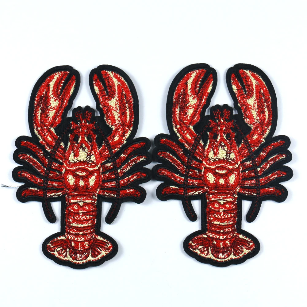 Нашивка с красным морем креативная вышивка термоклейкая нашивка для одежды