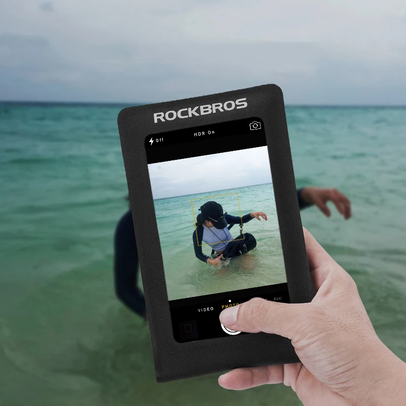 ROCKBROS 6," велосипедная сумка для телефона с сенсорным экраном для езды на велосипеде, руль велосипеда, передняя головка, водонепроницаемая сумка для мобильного смартфона