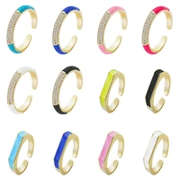 2021 fashion simple design vintage nulticolor gold ring for women men charms dripping oil ring gothic jewelry accessories