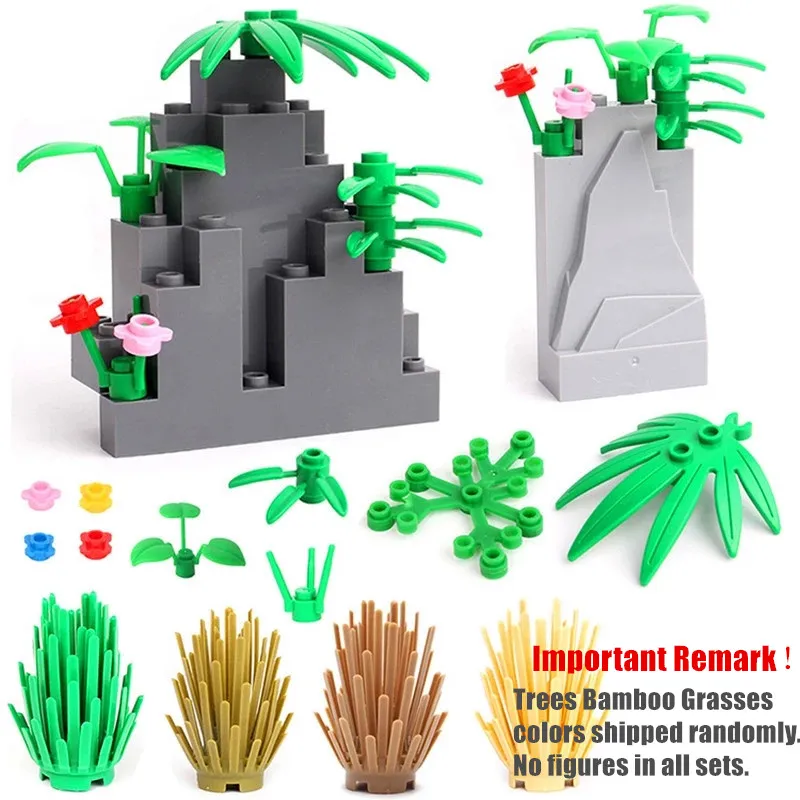 

Rain Forest Plants Base Plate City Building Blocks for Children Xmas Birthday Gifts Compatible Bricks with Baseplate