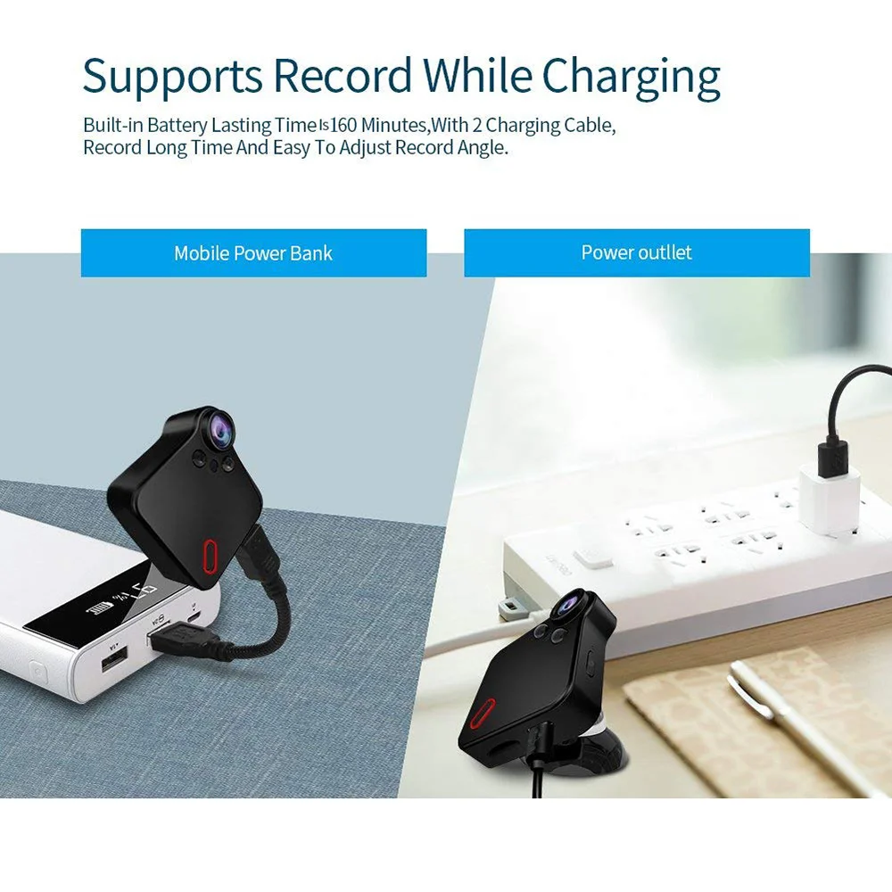 

Wifi Mini Camera Hd 1080P P2P Ip Security Camcorder Webcam Dvr Wearable Motion Sensor Mini Cam Video Audio Recorder Micro Cam