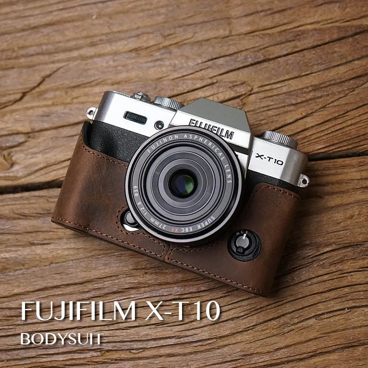 AYdgcam ручной работы из натуральной кожи чехол для камеры Fuji Fujifilm XT10 XT20 XT30 видео половина сумка Ретро Винтаж нижний чехол