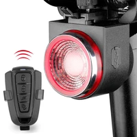 rechargeable rear bicycle light brake bike tail lamp wireless remote control cycling taillight anti theft burglar alarm bell