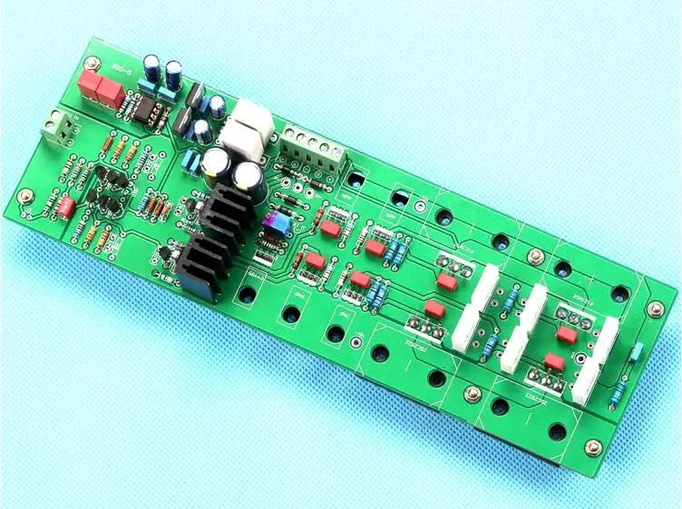 

Монтажная плата моноусилителя мощностью 100 Вт на схеме Burmester 956 А