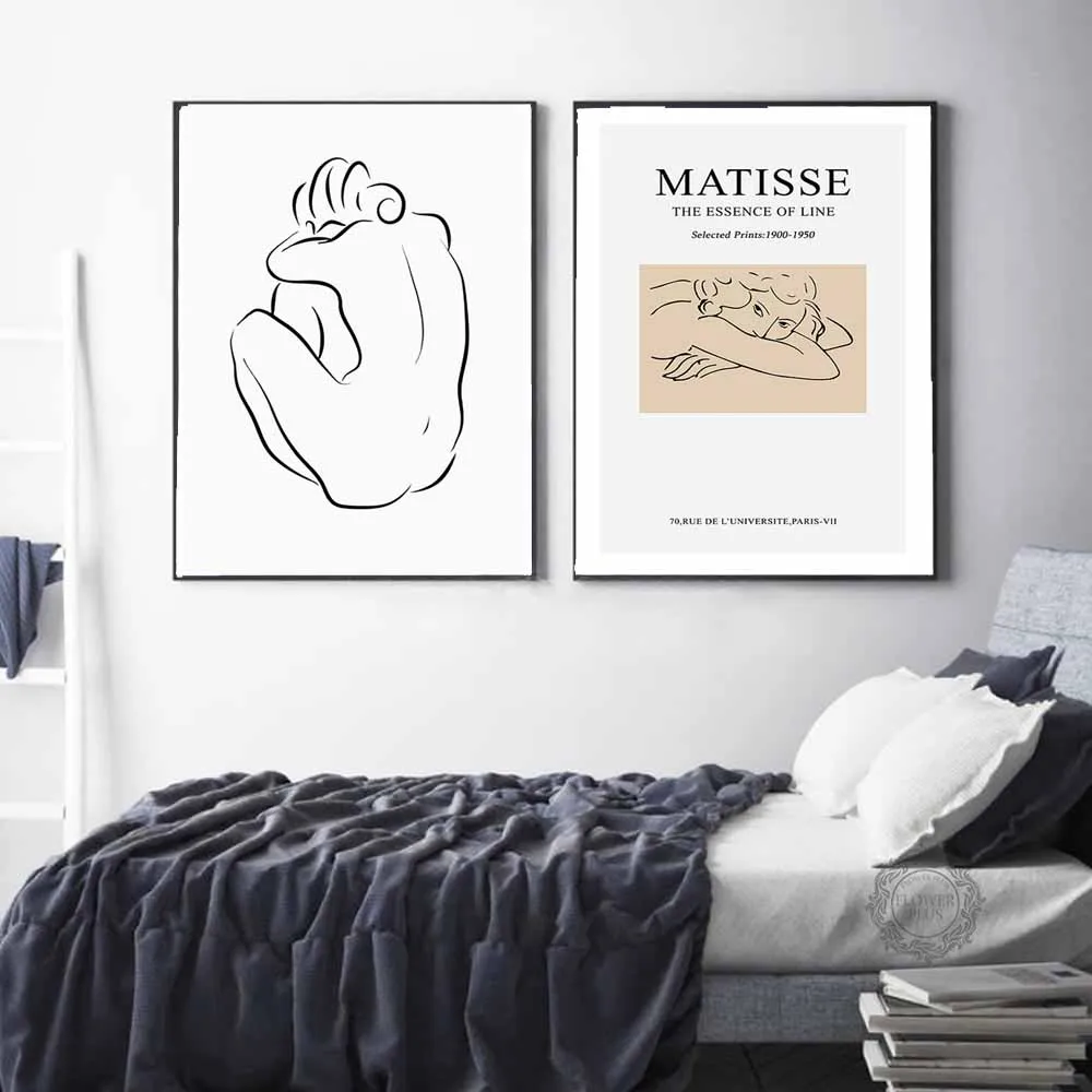 Простые Модные Современные эскизные фигурки Matisse стильные украшения для дома