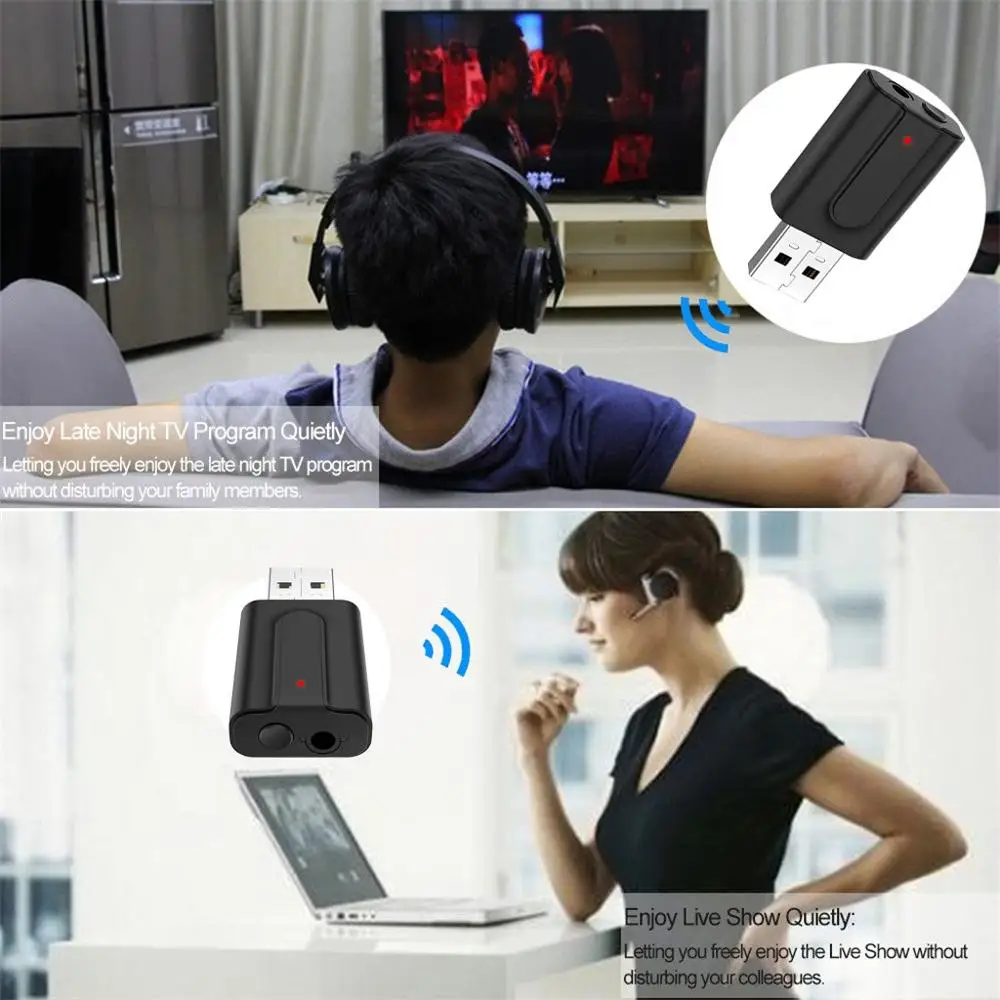 Беспроводной аудио стерео Bluetooth передатчик и приемник с функцией подачи Хай Фай