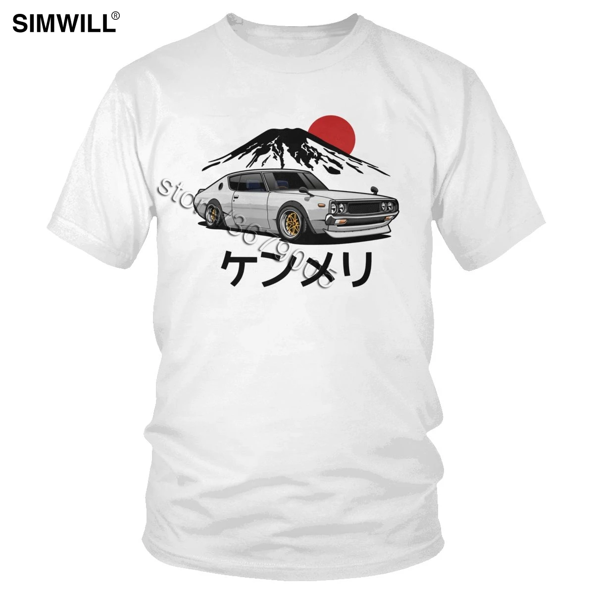 Классическая футболка JDM Мужская хлопковая с японским внутренним рынком