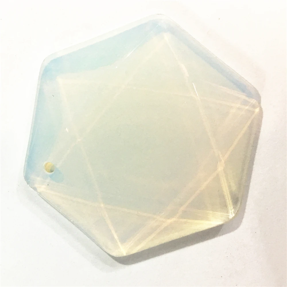 48*43 мм новые кубические шестиугольные подвески из натурального камня граненые