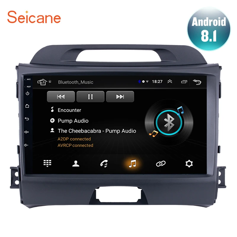 Seicane Android 8,1 9 дюймов головное устройство для 2010 2011 2012 2013 KIA Sportage Радио Аудио Автомобильный gps мультимедийный плеер 2DIN