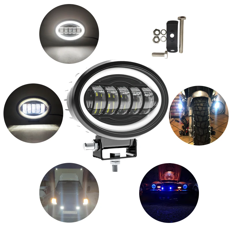2 шт./1 шт. внедорожник 4WD овальные светодиодсветодиодный рабочие фары точечные