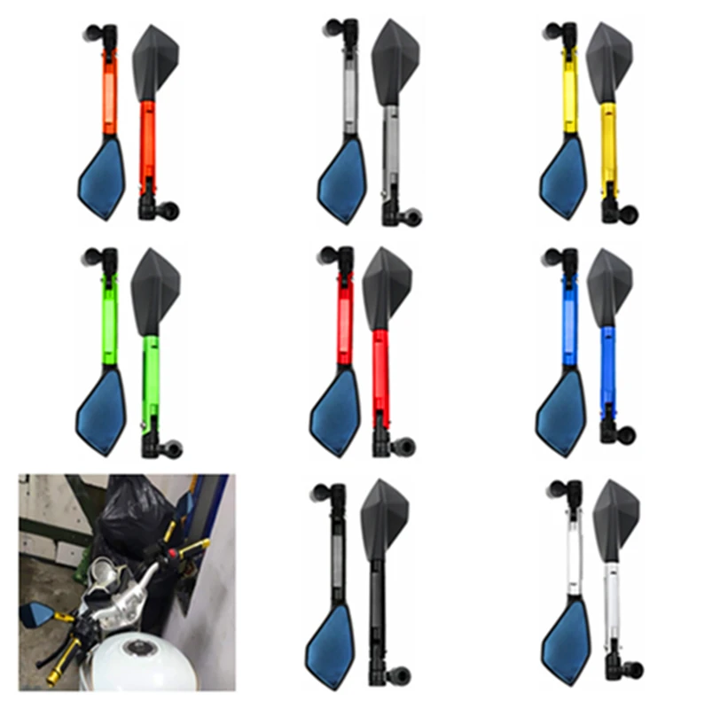 

Универсальные мотоциклетные боковые зеркала заднего вида с ЧПУ, 2 шт., алюминиевые регулируемые для YAMAHA KAWASAKI HONDA SUZUKI DUCATI