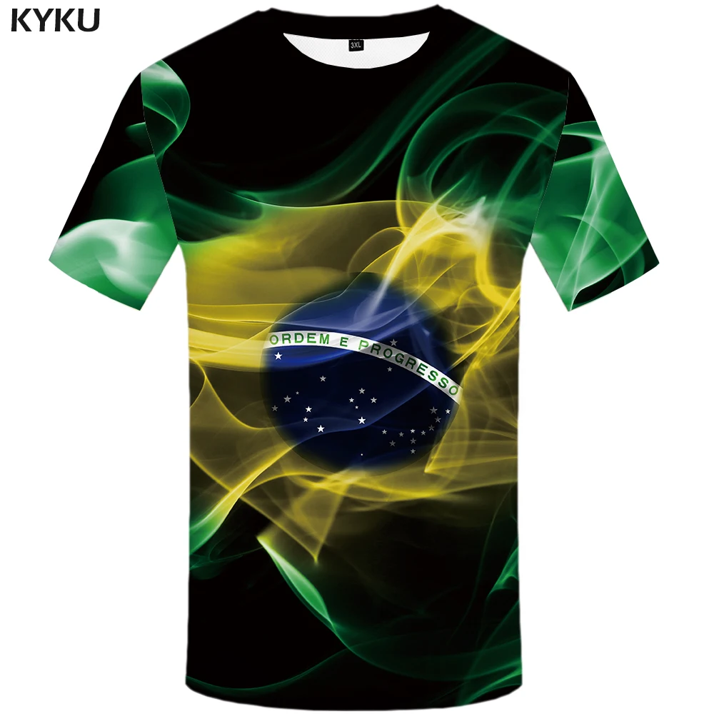 

2021 new men's shirt flame green hip-hop black print T-shirt 3d gothic punk rock men's summer clothes streetwear