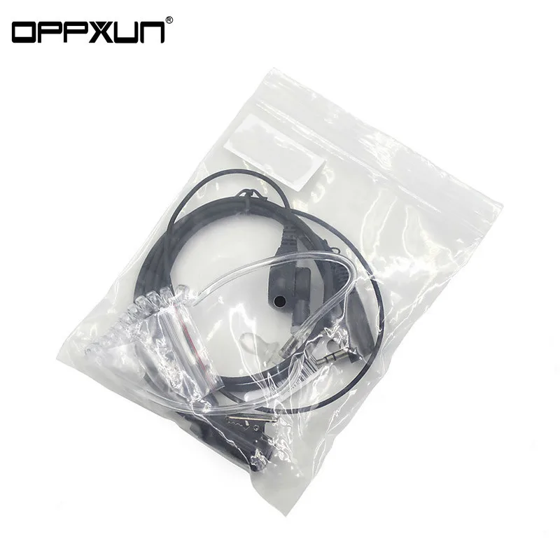 

OPPXUN 2Pcs VOX Air Tube Earpiece Headset microphone for Kenwood Baofeng Portable Radio UV-5R BF-888S UV-6R GT-3TP TYT TH-UVF9