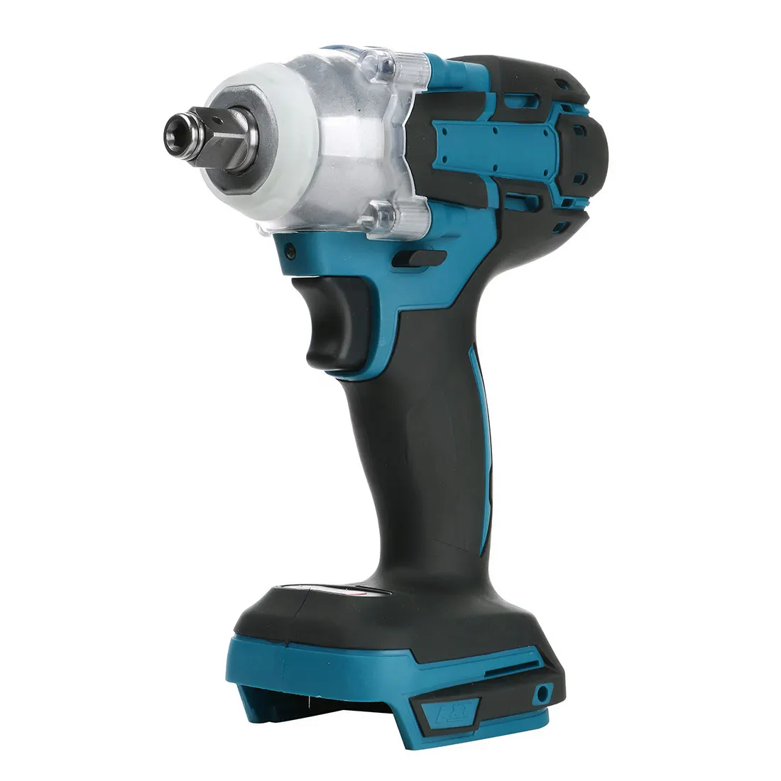 Бесщеточный аккумуляторный ударный гайковерт 1/2 дюйма с возможностью зарядки, совместимый с 2 литий-ионными аккумуляторами 18 В и возможностью одного заряда.