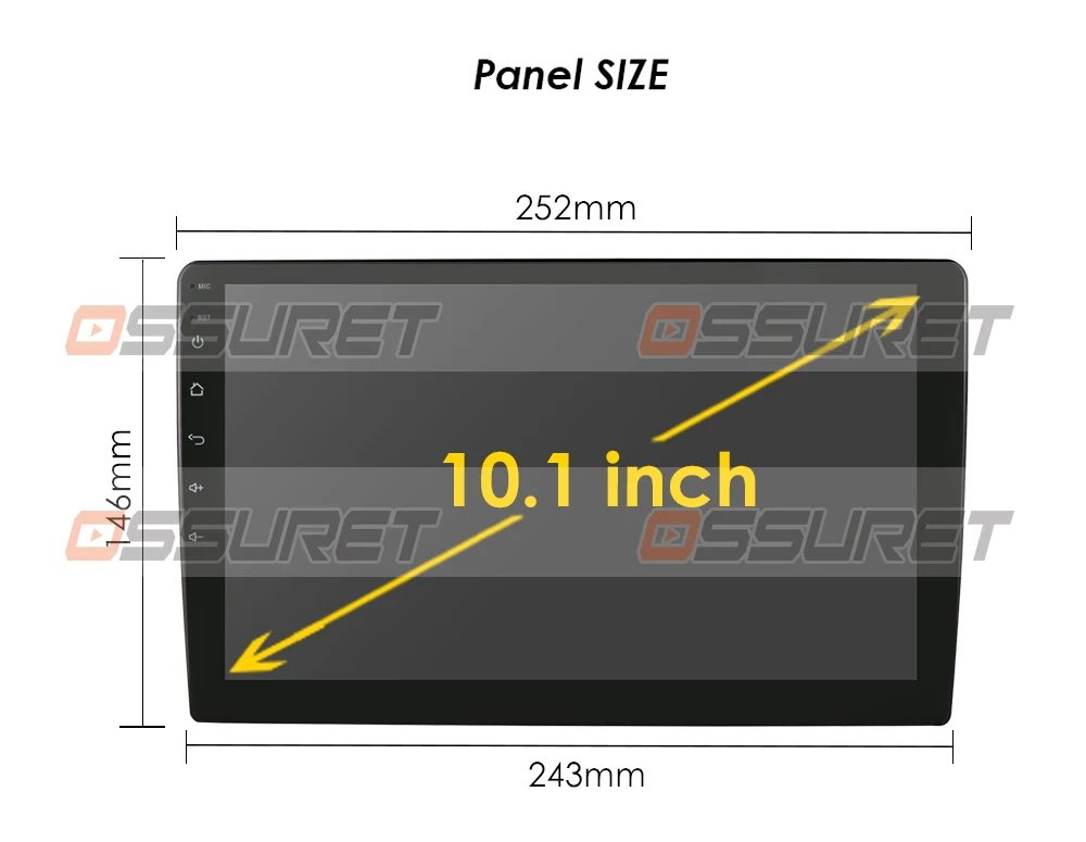 

Android 10 2.5D Screen 9/10.1 Inch 2 Din Universal Car Radio GPS Navigation support Bluetooth WIFI MirrorLink OBD2 DVR Rear Cam
