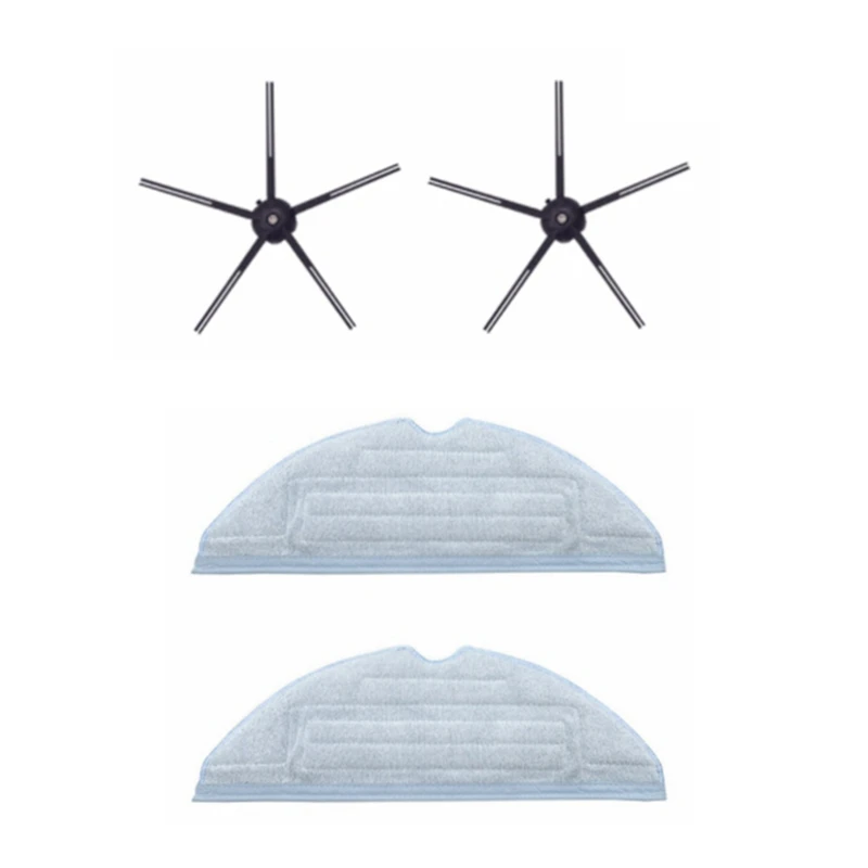 

4PCS Suitable for Xiaomi Roborock T7 T7S T7Plus T7Splus S7 and S7Max S70 S75 Parts Side Brush Cleaning Rag Mop