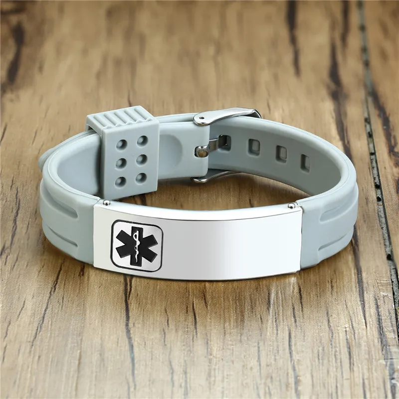 LETAPI резиновый брендовый силиконовый браслет для мужчин Регулируемый