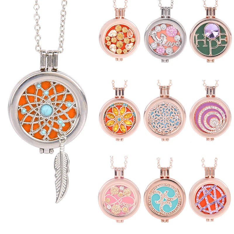 Ароматерапия искусственный винтажный лист цветок амулет цепочка амулеты