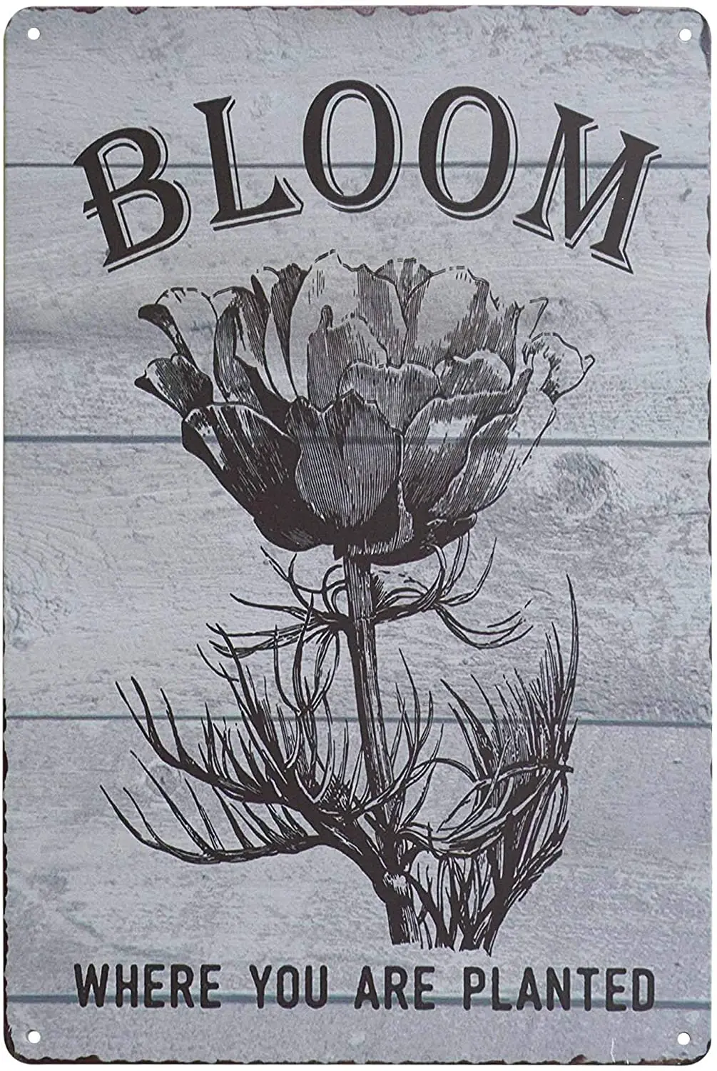 

Floral Bloom Where You're Planted Vintage Metal Tin Signs Home Bar Shop Decorations Coffee Sign Gift Wall Poster 8X12Inch