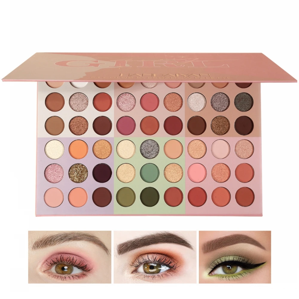 

54 Colors Eye Shadow Palette Earth Color Pearl Matte Glitter Powder Eyeshadow Makeup Palette Cosmetic