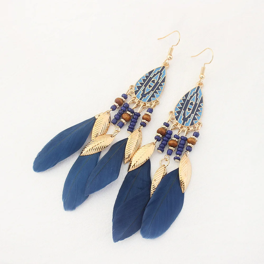 Южнокорейские модные ретро серьги с кисточками из рисовых бусин женские длинные