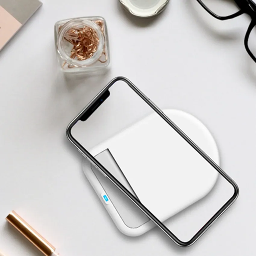 Настольный беспроводной зарядный держатель Chargeur индукция для iPhone 11 Max huawei Mate30 Pro Беспроводное зарядное устройство коврик док-станция
