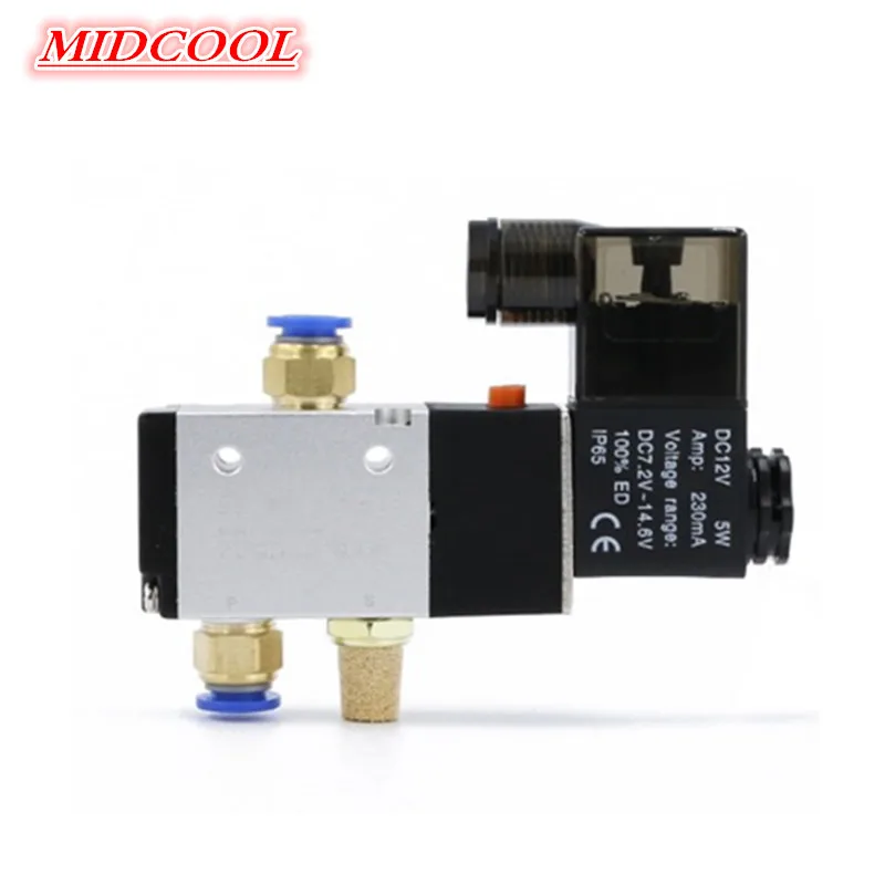 

3-ходовой порт, 2-позиционный Пневматический электромагнитный клапан 3V210-08, 12 В постоянного тока, 24 В, 220 В