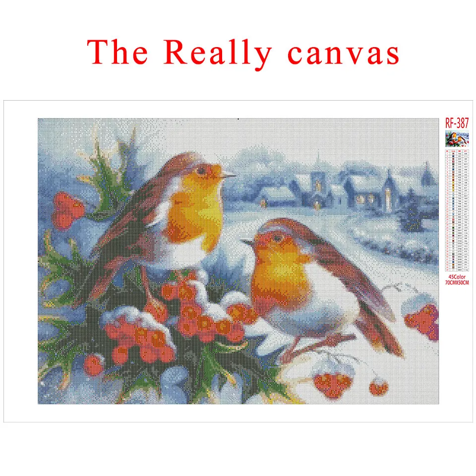 AZQSD Full Drill Diamond Painting Birds 5d Diy Handmade Home Decor Mosaic Animal Cross Stitch Picture Of Rhinestones | Дом и сад