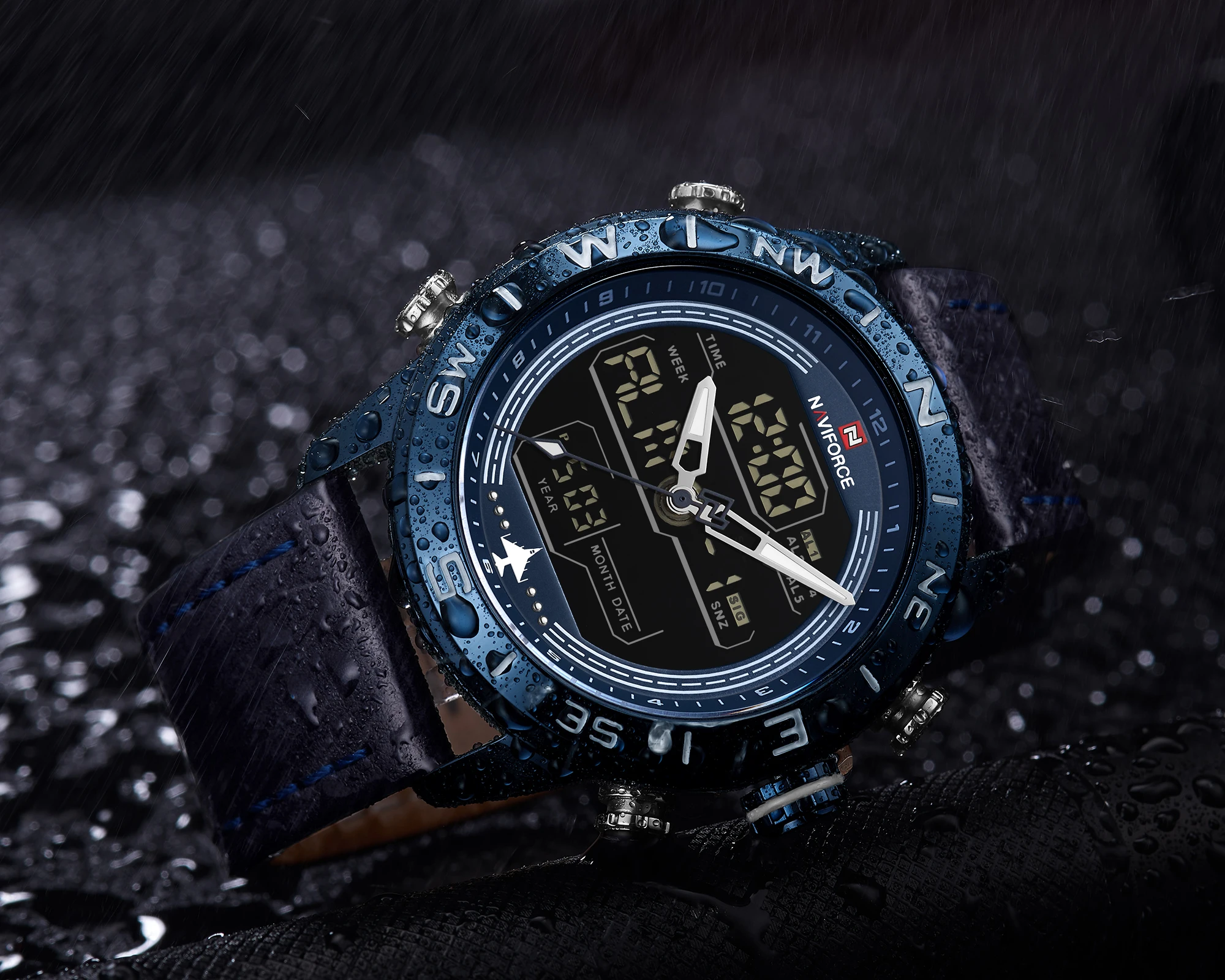 NAVIFORCE Повседневное спортивные часы Для мужчин кварцевые мужские военные s