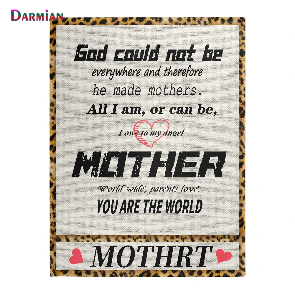 

Дизайнерское одеяло DARMIAN Love To My Angel Mother для дивана в спальне, удобное теплое фланелевое одеяло, дорожное одеяло, подарок