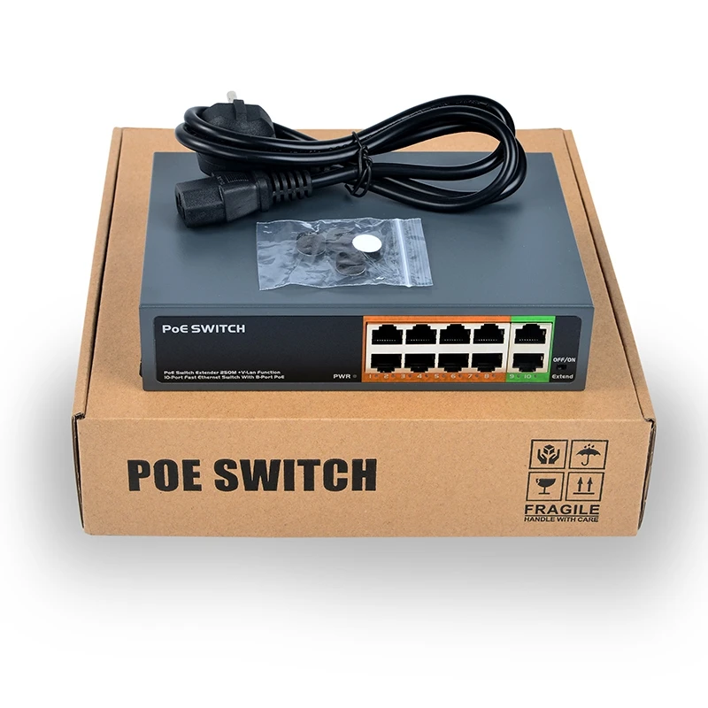 PSE108EX V2.0 104 Вт 8 портов Poe Plus 2 канала связи с функцией расширителя IEEE802.3Af/At сетевой