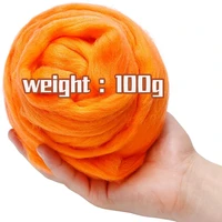 kaobuy orange 3 53oz wool roving yarn 100 pure wool spinning wool roving for needle felting wet felting diy