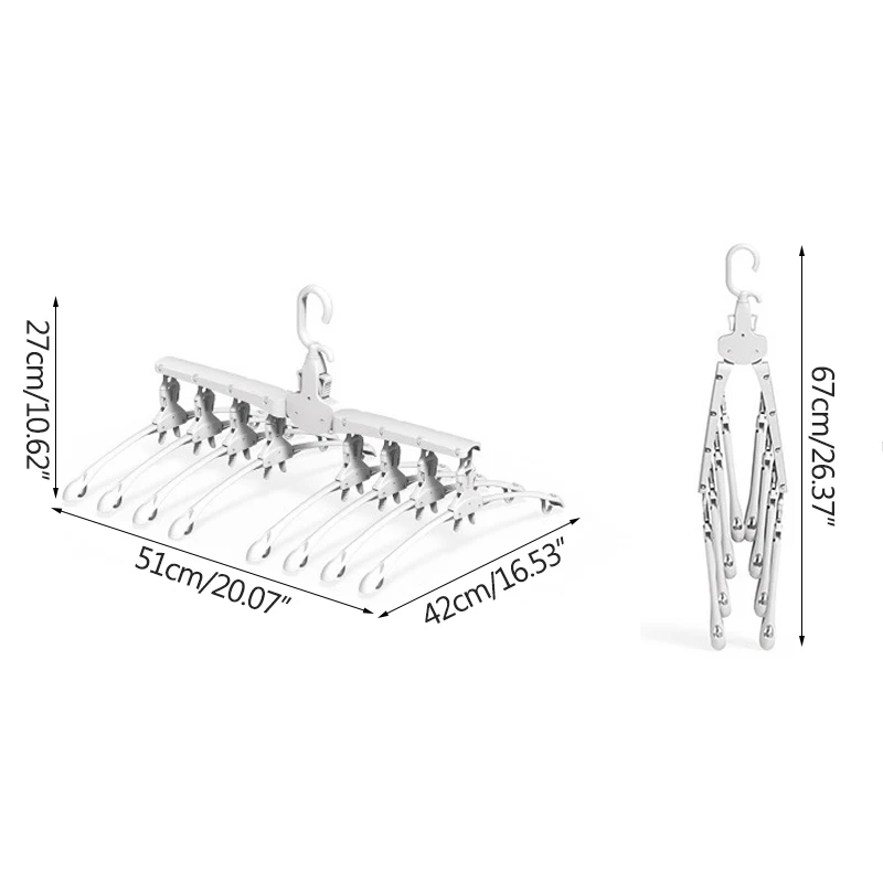 

Hanger Household Space Saving Magic Hanger Multifunctional Hanger Home Clothes Folding Retractable Storage Artifact