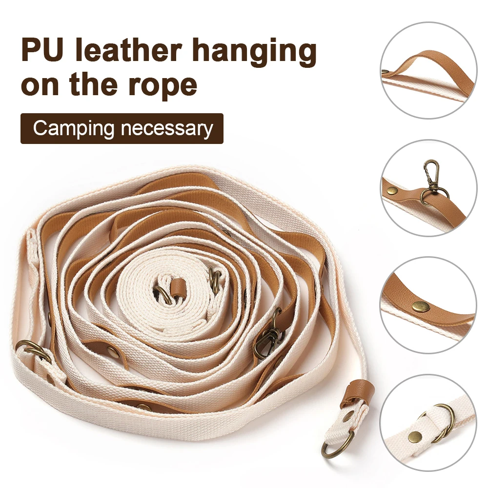 

Веревка для кемпинга на открытом воздухе, нескользящая веревка для палатки, шнурок для кемпинга, вешалка для хранения белья, ремешок для пут...