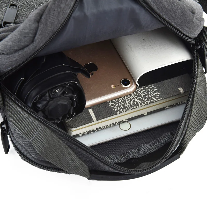 Men's Shoulder Bag Simple Fashion Trendy Waterproof Wear-resistant Messenger Bag Oxford Cloth Casual Sports Handbag