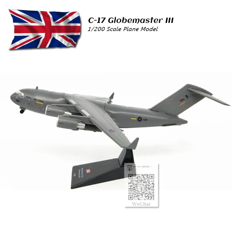 AMER 1/200 масштаб военная модель игрушки США C-17 Globemaster III Военный транспортный самолет литой металлический самолет модель игрушки для подарка