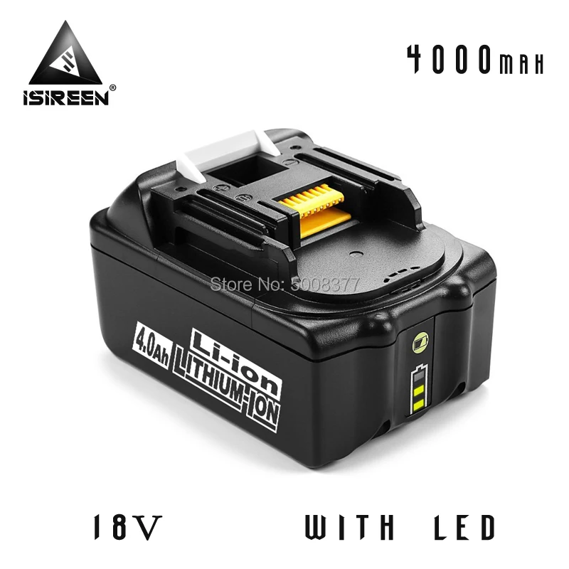 Замена перезаряжаемой литий-ионной батареи на 4000 мАч для инструмента Makita 18V BL1840 BL1830 BL1815 194230-4 LXT400 Pack on.