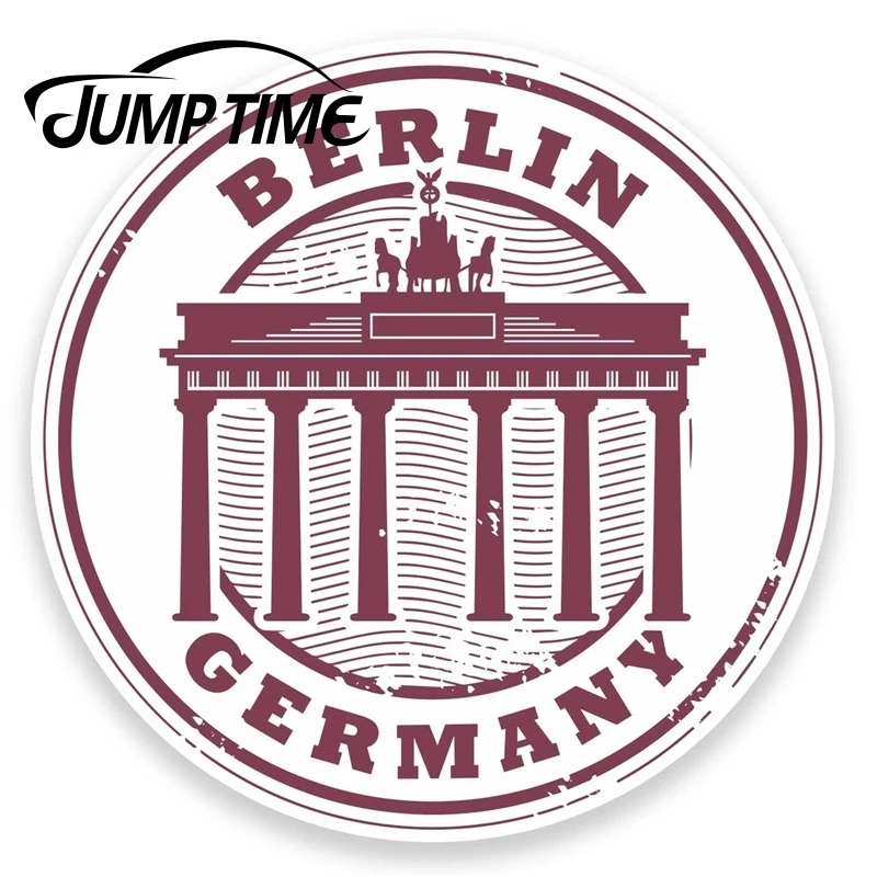 Немецкая y-образная виниловая наклейка на время скачка в Берлине бирка для багажа