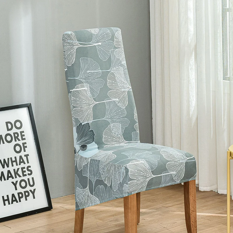 

Chair Covers With Long Back Elastic Large Size Seat Slipcover Printed Seat Case Protector Restaurant Hotel Banquet Weeding Decor
