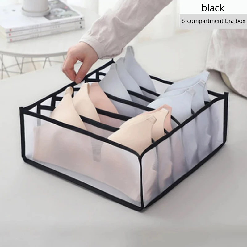 

Bra Storage Boxes Underwear Clothes Organizer Drawer Nylon Divider Closet Organizer For Folding Ties Socks Shorts Organizer